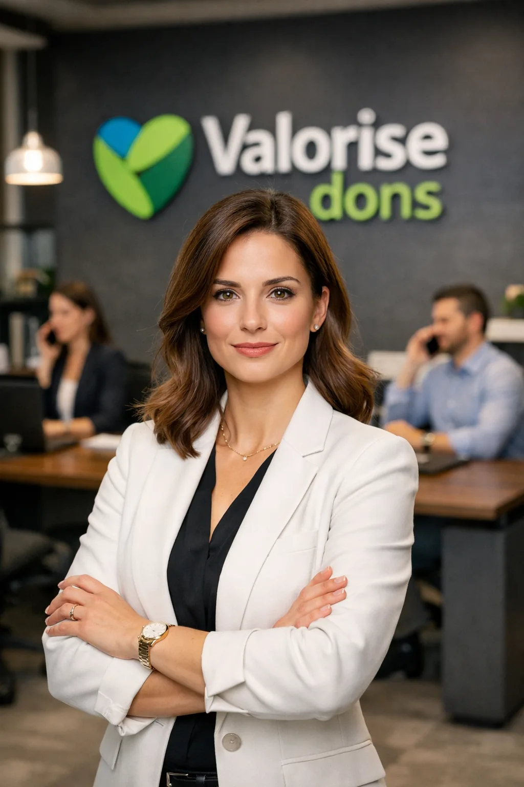 Conseillère Valorise Dons dans les locaux de l’entreprise